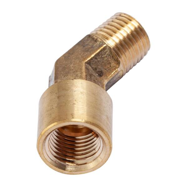 Set of 2 Fittings 3/4" 45 DEGREE BRASS ELBOW 