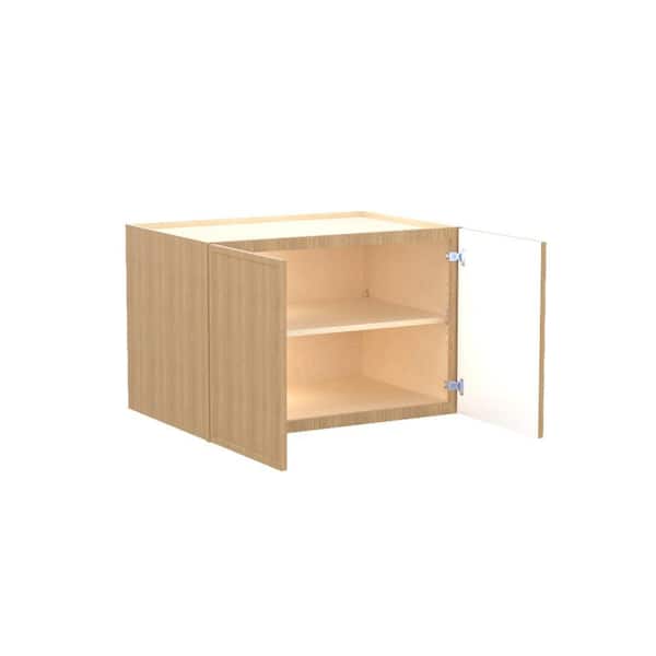 Franklin 30 in. W x 24 in. D x 24 in. H Assembled Plywood Wall Bridge Kitchen Cabinet in Vanguard Oak with Soft Close
