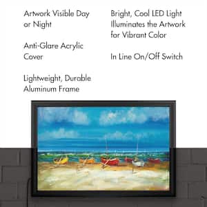 "Before The Storm" by Masters Fine Art Framed with LED Light Landscape Wall Art 16 in. x 24 in.