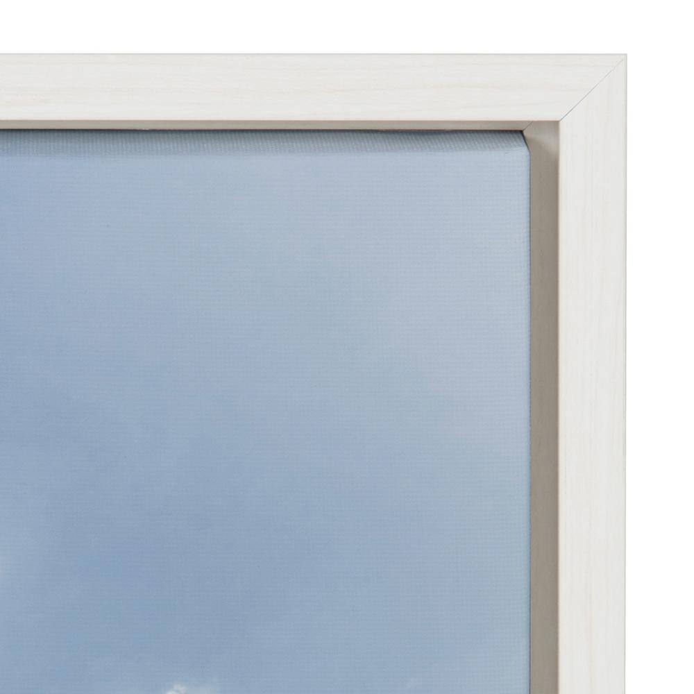 Sylvie Beach Sky Blue Framed Canvas Wall Art, 23x33