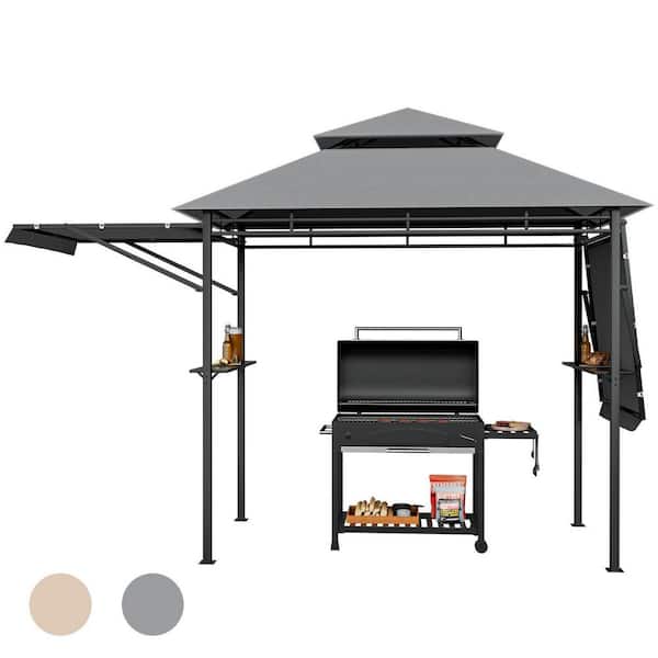 FORCLOVER 13.5 ft. x 4 ft. Patio BBQ Grill Gazebo Canopy