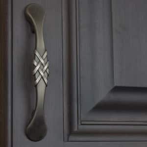 3 in. Center-to-Center Satin Pewter Braided Cabinet Pulls (10-Pack)