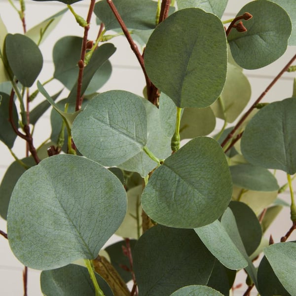 6ft Faux Eucalyptus Tree in White Pot