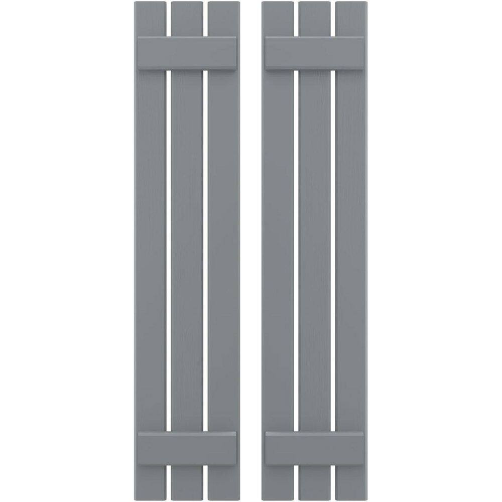 11-1/2 in. W x 77 in. H Americraft 3 Board Exterior Real Wood Spaced Board and Batten Shutters Ocean Swell price history on PriceWatchPro