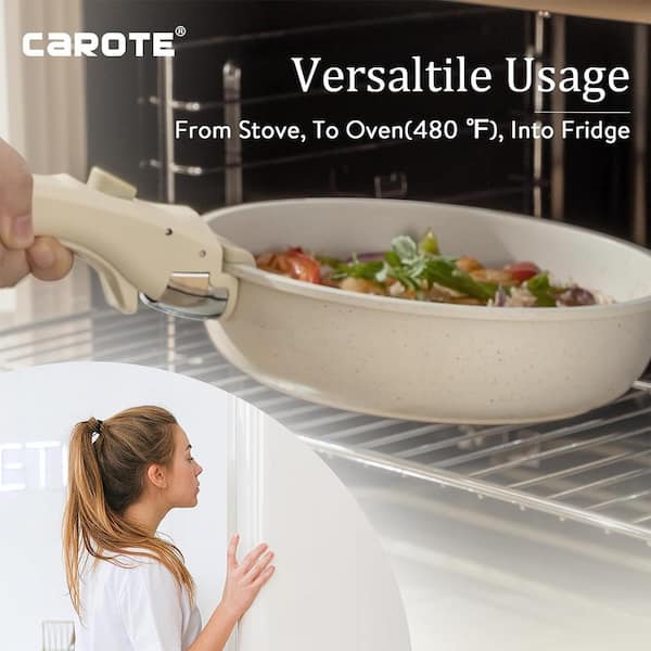 Carote Detachable Handle Nonstick Induction Cookware Set, 11 Piece Oven  Safe Pots and Pans Set & Reviews