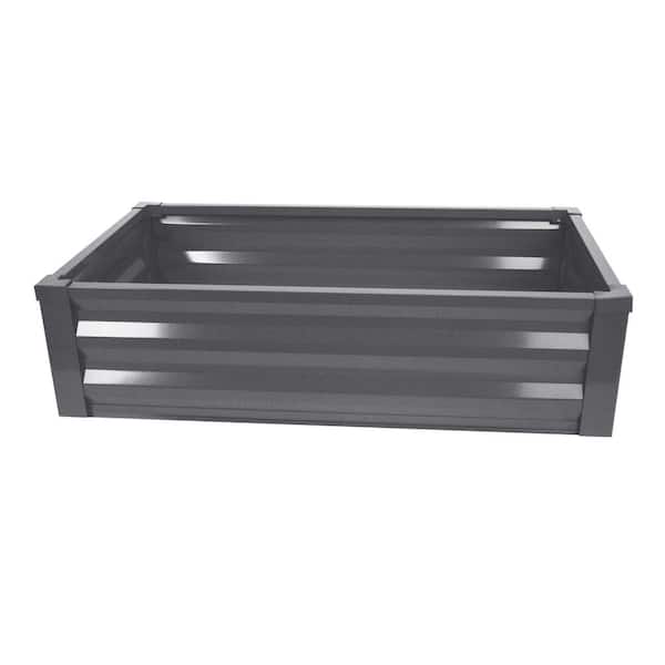 Vigoro 4 ft. x 4 ft. Antique Iron Raised Garden Bed