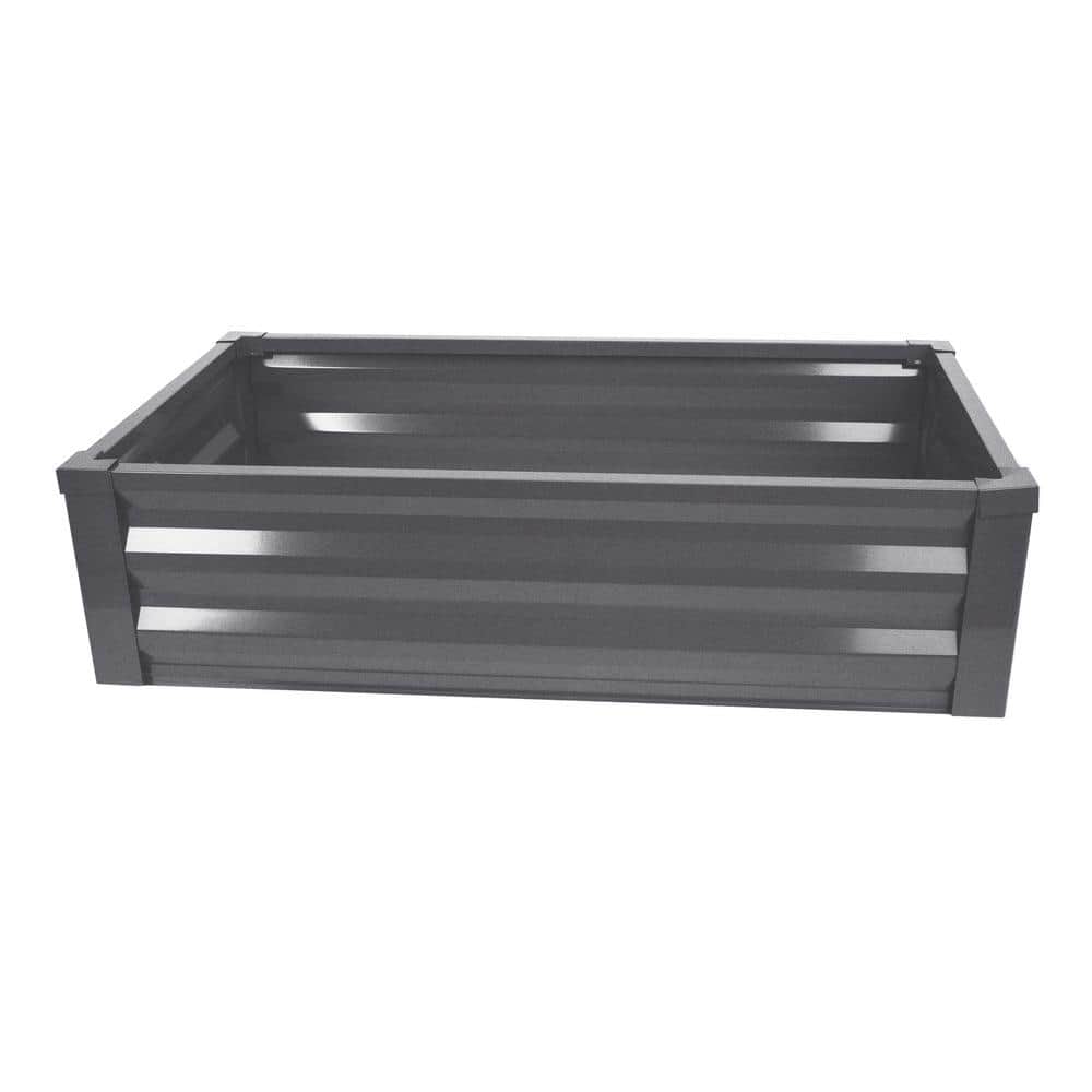 Moderno 48"x24" Rust-Resistant Powder-Coated Steel Raised Garden Bed