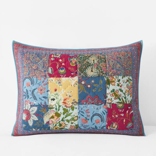 The Company Store Company Cotton Meadow Patchwork Quilted Multi Cotton King Sham