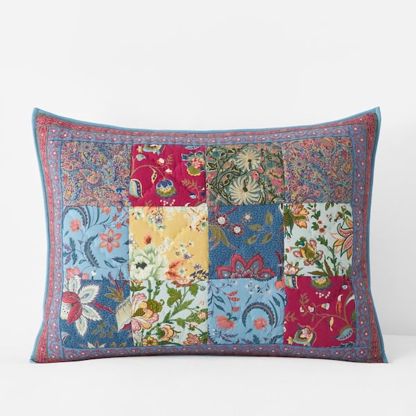 The Company Store Company Cotton Meadow Patchwork Quilted Multi Cotton Standard Sham