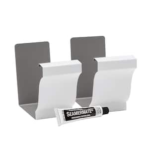 5 in. White Aluminum Gutter Seamers with SeamerMate (2-Pack)