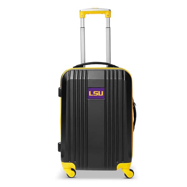 Denco NCAA LSU 21 in. Yellow Hardcase 2-Tone Luggage Carry-On Spinner Suitcase