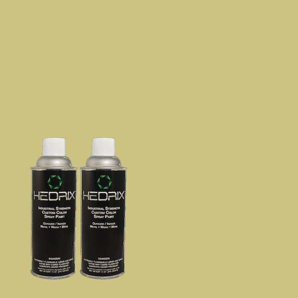 Hedrix 11 oz. Match of PPU9-11 Wheat Grass Semi-Gloss Custom Spray Paint (8-Pack)