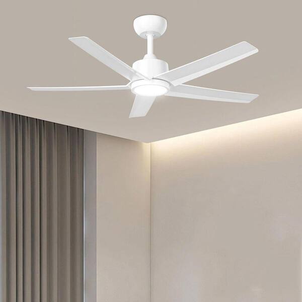 QRMOK W5 44 in. LED Light White Ceiling Fan with Remote