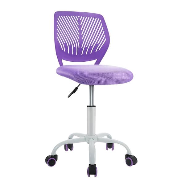 Boyel Living Adjustable Office Purple, Lilac Swivel Desk Chair