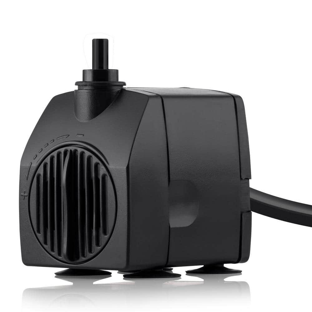 Compact Black Ceramic Submersible Fountain Pump with 6 ft. Cord