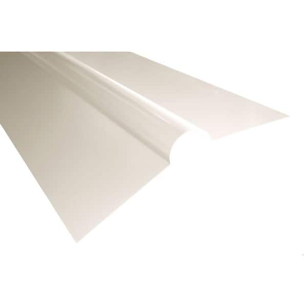 Unbranded Ridgeroll 10 ft. White Steel Ridge Trim