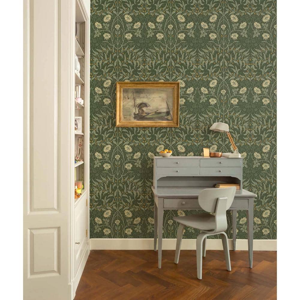Evergreen Floral Vinyl Peel and Stick Wallpaper