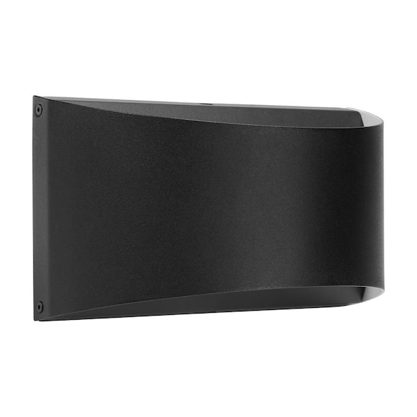 8 in. LED Up/Down Outdoor Wall Light, Modern Dimmable Sconce, 12-Watt, 700 Lumens, 5 CCT 2700K-5000K, Black