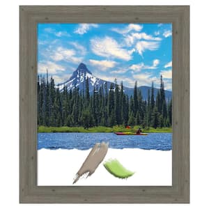 Fencepost Grey Narrow Wood Picture Frame Opening Size 20 x 24 in.
