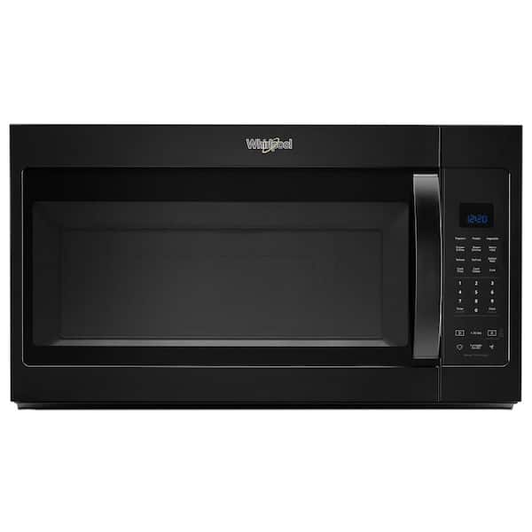 Whirlpool 1.9 cu. ft. Over the Range Microwave in Black with Sensor Cooking and Steam