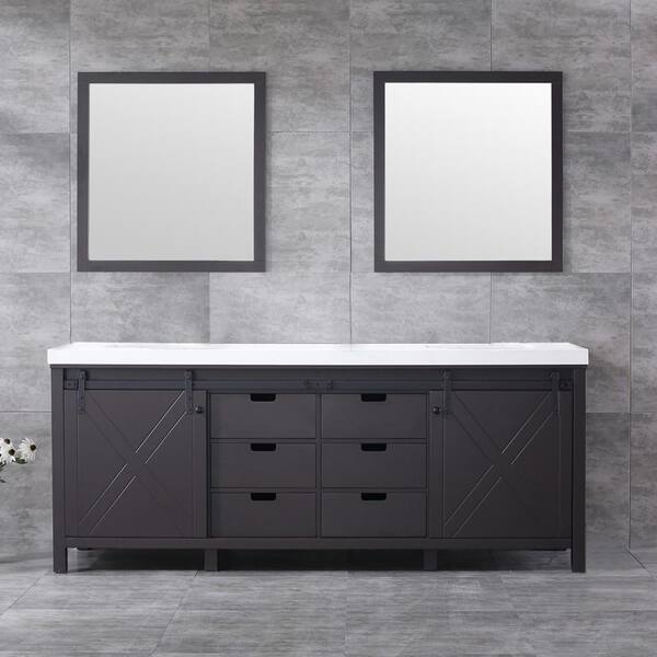 Lexora Marsyas 84 Inch Double Bathroom, 84 Inch Bathroom Vanity