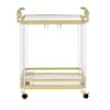 Steve Silver Aerin Server Cart Gold Acrylic AE100CAS The Home