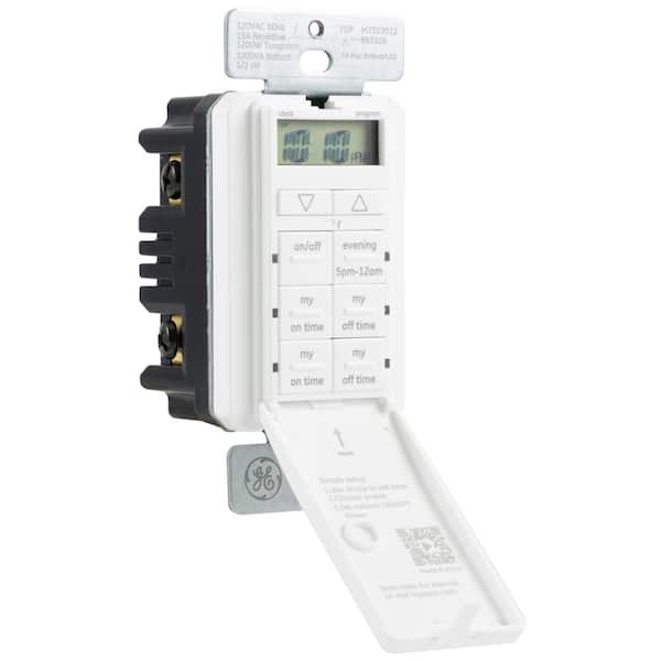 GE UltraPro 24-Hour Indoor In-Wall Timer with 2 Fully Customizable Times