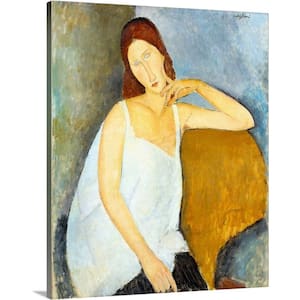 "Jeanne Hebuterne (1898-1920)" by Amedeo Modigliani Canvas Wall Art