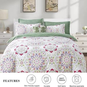 7 Piece All Season Bedding King size Comforter Set, Ultra Soft Polyester Elegant Bedding Comforters-White