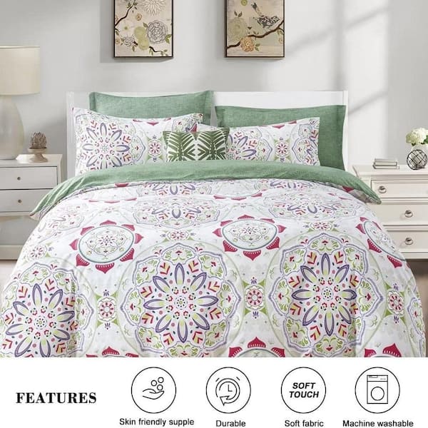 Shatex 7 Piece All Season Bedding King size Comforter Set, Ultra Soft Polyester Elegant Bedding Comforters-White