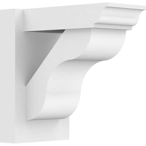Ekena Millwork Carmel 7 in. W x 12 in. H x 12 in. D Signature Urethane Polyurethane Outlooker with Traditional Ends