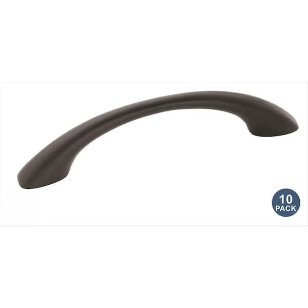 Vaile 3-3/4 in. (96mm) Modern Matte Black Arch Cabinet Pull (10-Pack)
