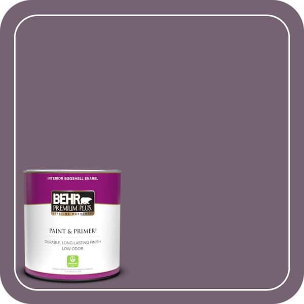 BEHR PREMIUM PLUS 1 qt. #680F-6 Shy Violet Eggshell Enamel Low Odor Interior Paint & Primer