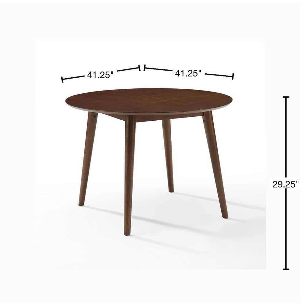 Mid-Century Modern Landon 47'' Round Mahogany Wood Dining Table