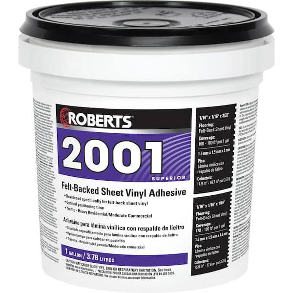 Roberts 2001-1 Felt-Back Sheet Vinyl Adhesive,1 Gal