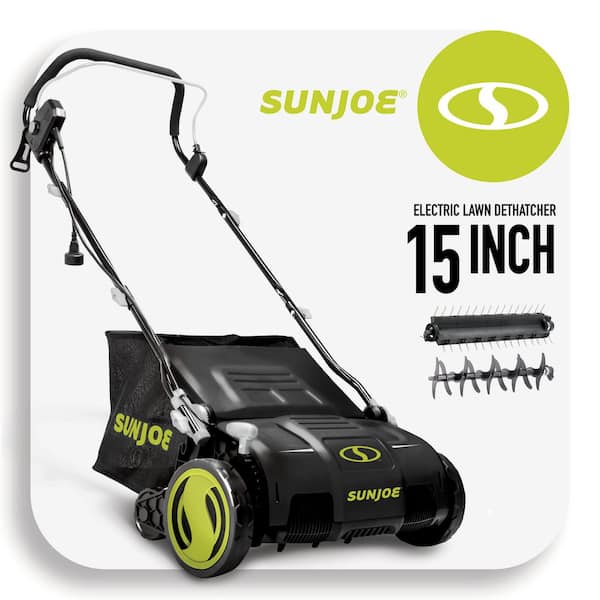 Sun Joe 15 in. 13 Amp Electric Lawn Dethatcher with Collection Bag
