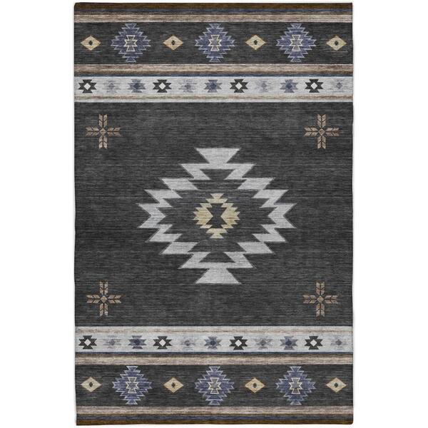 Dream Shag Premium Machine Washable Abstract ADS179 Midnight 10 ft. x 14 ft. Area Rug