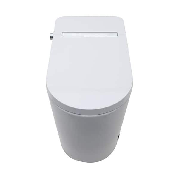Smart Toilet with Bidet Built in, Elongated Heated seat, Foot Sensor Flush, LED Display, Warm Water Wash, Dryer, Light