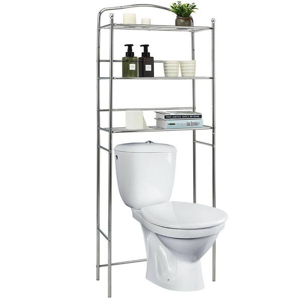 Costway 24 in. W x 10.5 in. D x 61 in. H Space Saver in Silver