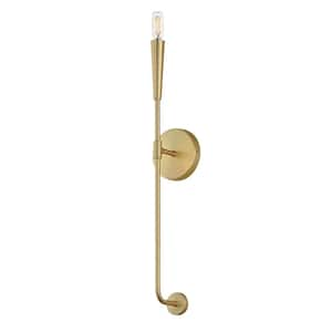 Vela 1-Light Brass Wall Sconce