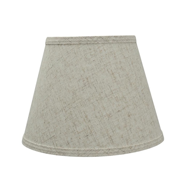 10 in. x 7.5 in. Beige Hardback Empire Lamp Shade