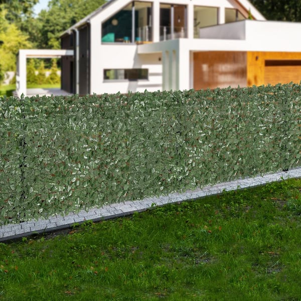 Ivy Privacy Fence 96 in. x 72 in. Artificial Green Wall Screen Faux Hedges Vine Leaf Decoration for Outdoor Plastic