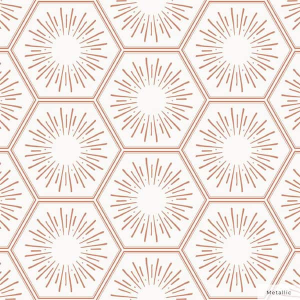 Tempaper Metallic Autumn Bronze Hello Sunshine Vinyl Peel and Stick Wallpaper Roll (Covers 28 sq. ft.)