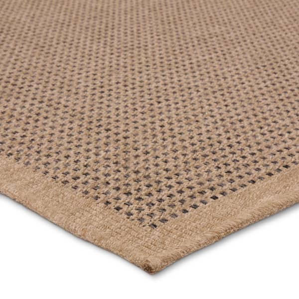 Kidal 3 X 8 Solid Brown/Black Indoor/Outdoor Area Rug