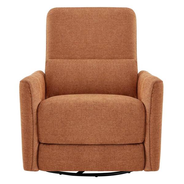 Spruce & Spring Kensie Terrracotta Fabric Swivel Power Recliner 
