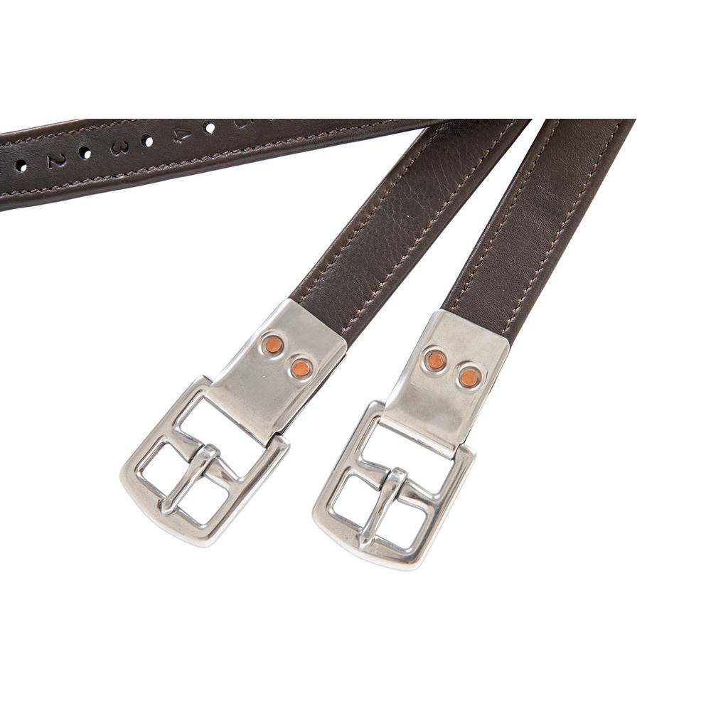 Huntley Equestrian Huntley Sedgwick Nylon Lined Flat Buckle Stirrup  Leathers 02148 - The Home Depot