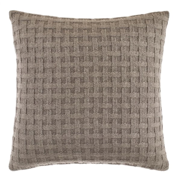 Nautica Saybrook Brown Cotton 16 in. x 16 in. Decorative Pillow