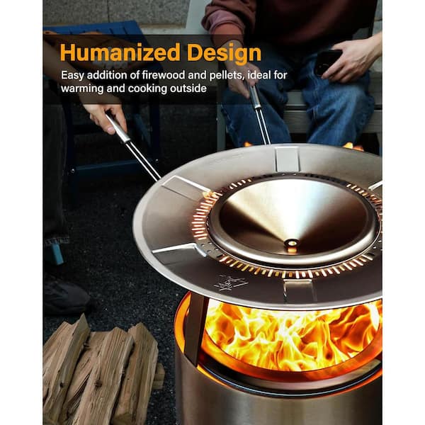 Mximu 19.5 in. Stainless Steel Fire Pit Heat Deflector for Solo