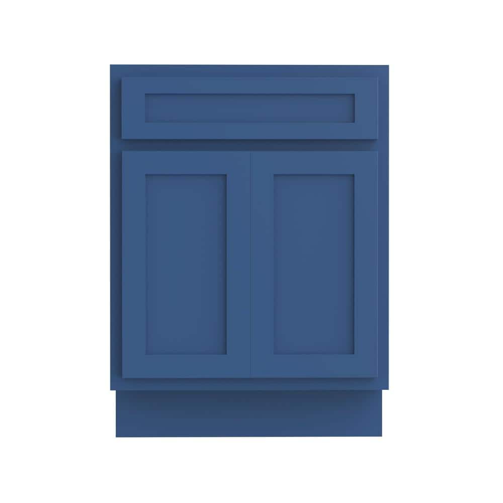 Elegant Blue Shaker-Style 24'' Bathroom Vanity Base Cabinet