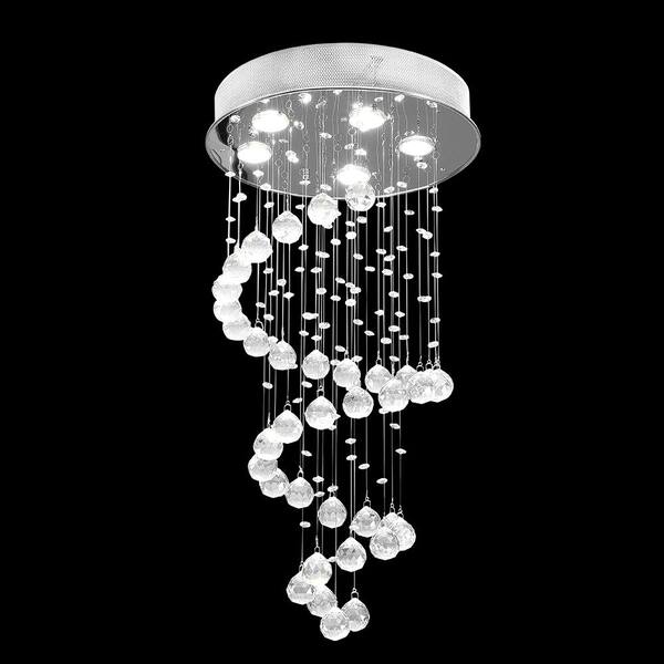 Maxax Albany 5-Light Clear Unique Tiered Chandelier with Maxax Albany 5-Light Clear Unique Tiered Chandelier with